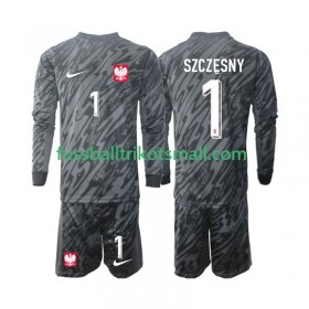 Fußballtrikots Polen Szczesny 1 Torwart Kinder 2024 Langarm Auswärts-trikot kaufen